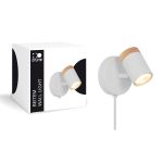 D'Lite Wandlamp Beitem Mat Wit FSC Hout | Geschikt Voor 1x GU10