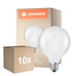 Voordeelpak 10x Ledvance Classic LED E27 Globe Filament Mat 3.8W 806lm - 827 Zeer Warm Wit | Vervangt 60W