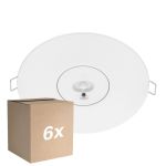 Voordeelpak 6x Noxion LED Emergency Spot Wit 3W 240lm - 850K Koel Wit | 3 uur Noodverlichting - Autotest - 140mm