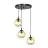 Emibig Hanglamp Cosmo Staal Zwart | Geschikt voor 3x E14 - Max 10W